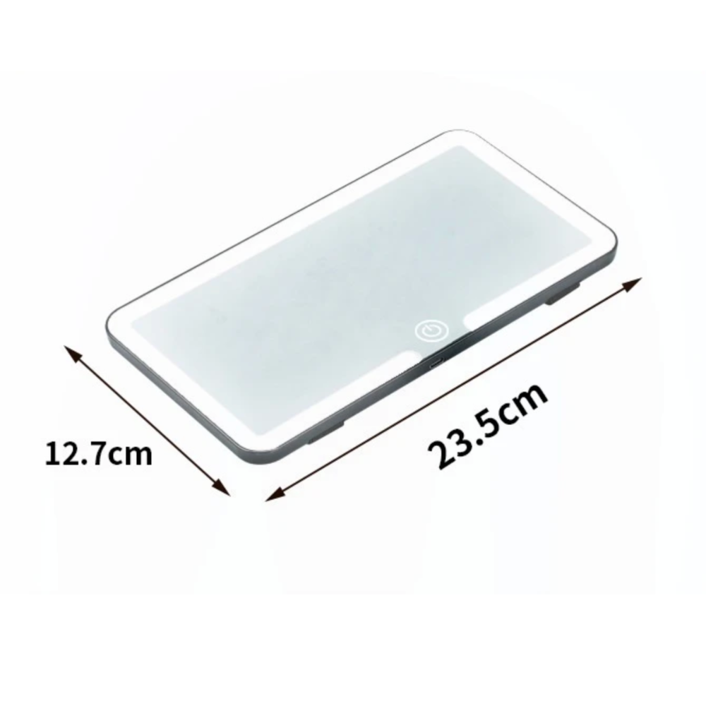 Miroir LED Tactile Rechargeable – Lumière Parfaite en Voiture